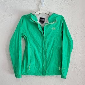 North Face Hyvent Green Rain Jacket Women's Size XS